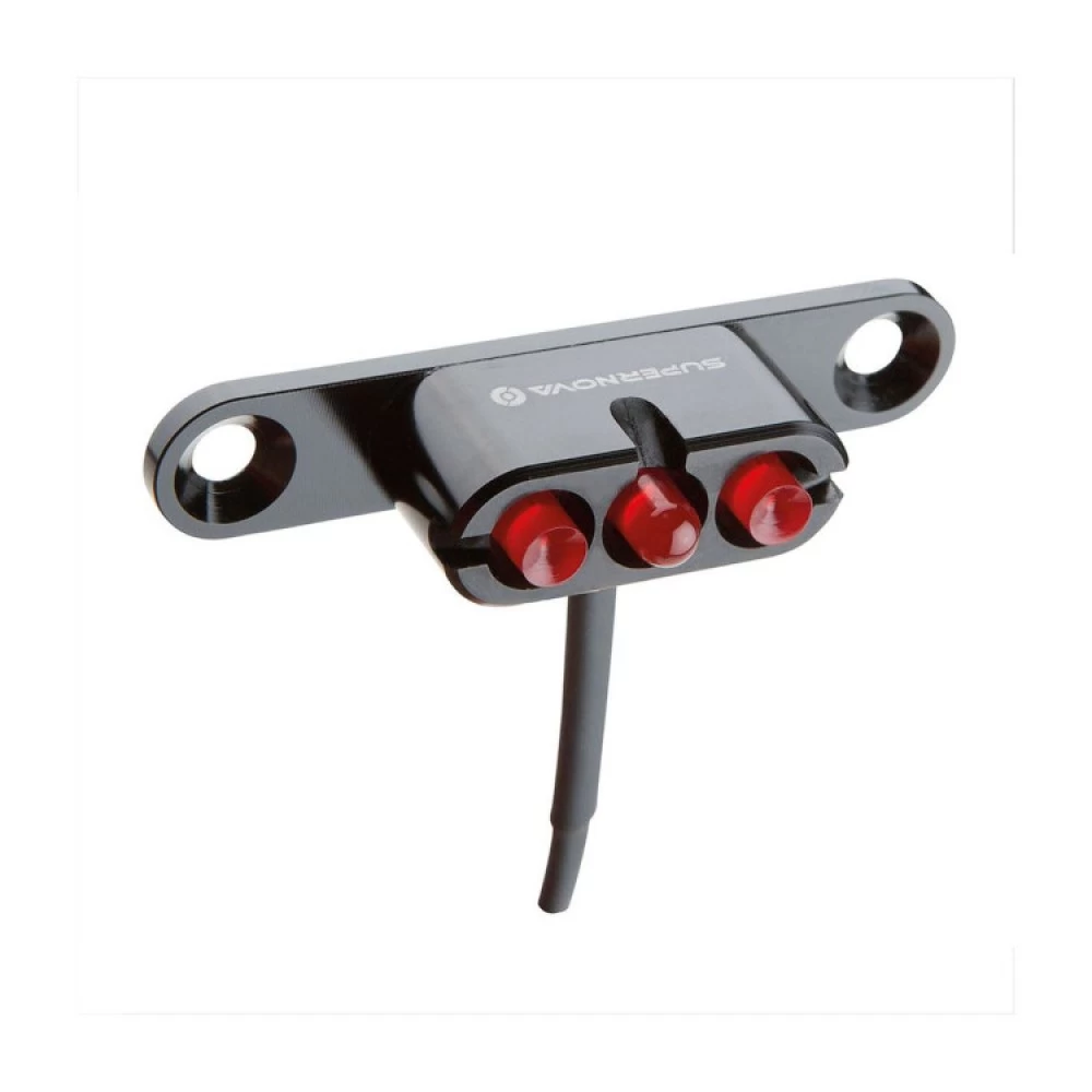 SUPERNOVA E3 Tail Light 2 FR, rear light for rack mount, 12V, black, cable exit below 1