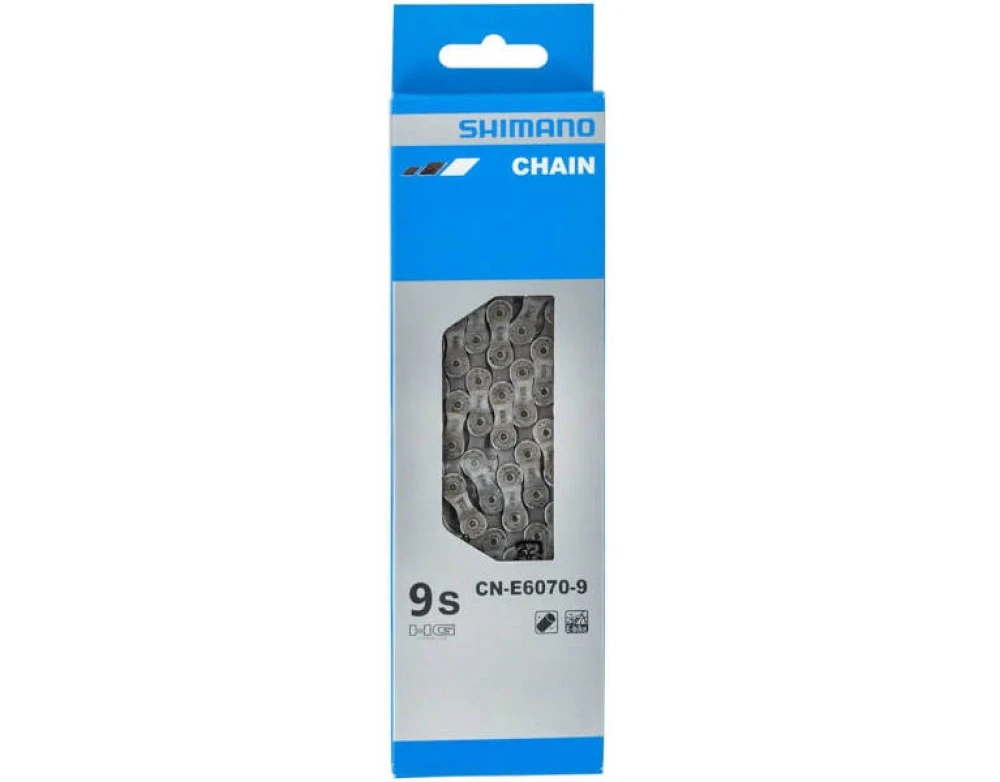 ΑΛΥΣΙΔΑ SHIMANO CN-E6070-9,FOR E-BIKE,REAR 9 SPEED/FRONT SINGLE,126 LINKS,W/O END PIN 2